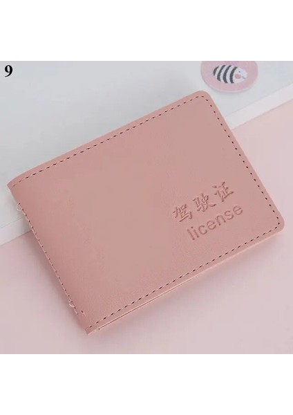 19 Sevimli Pembe Renk Sürücü Lisansı Sahibi Pu Deri Kapak Araba Sürüş Belgeleri Kullanışlı Kimlik Geçiş Klasörü Cüzdan Kılıf (Yurt Dışından)