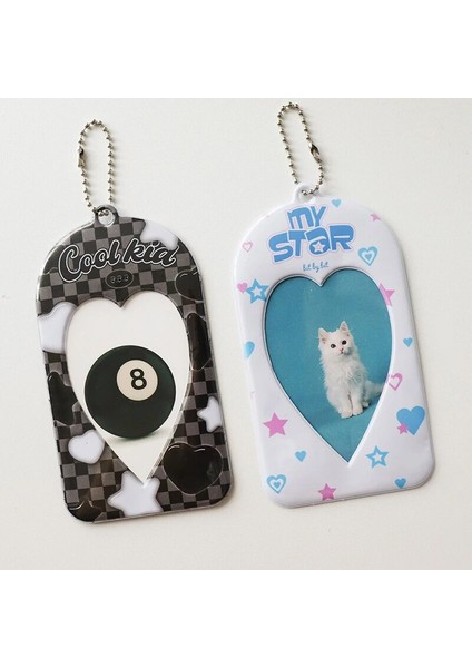 A2 1 Adet Taşınabilir Aşk Kalp 3 Inç Kpop Fotoğraflı Kart Tutucu Kalp Içi Boş Kredi Kimlik Banka Kartı Otobüs Kartı Fotoğraf Koruyucu Kılıf (Yurt Dışından) fırsatları