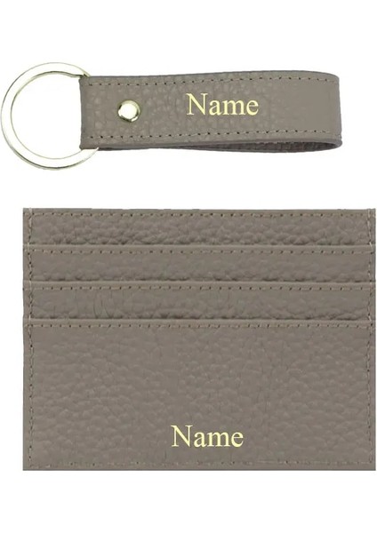 Menekşe Bir Set Özelleştirilmiş Harfleri Moda Hediye Seti Kart Sahibinin Bozuk Para Cüzdanı Anahtarlık Yeni Lüks 100% Inek Deri Anahtarlık Anahtarlık Diy Dropship (Yurt Dışından) modelleri