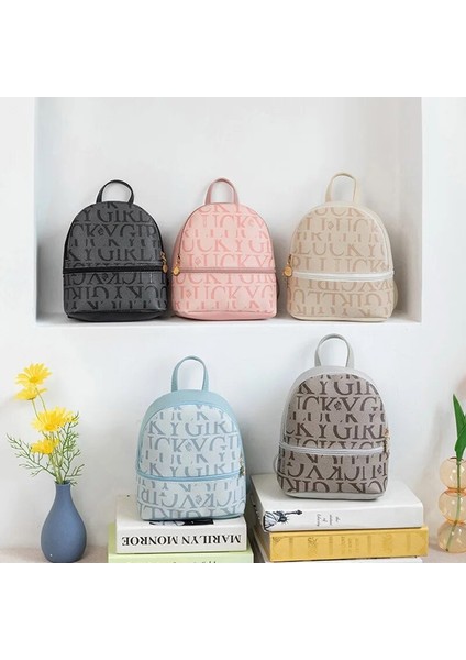 Bej 16X6X19 cm 2023 Kadın Mini Sırt Çantası Lüks Sırt Çantası Küçük Çantalar Kızlar Düz Renk Sırt Çantası Açık Eğlence Pu Deri Kawaii Çanta (Yurt Dışından) fırsatları