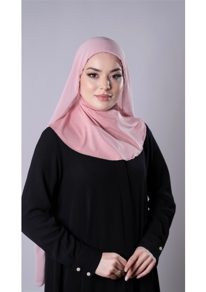 Pudra Pratik Hazır Geçmeli Şal Şifon Kumaş Bone 3009_06