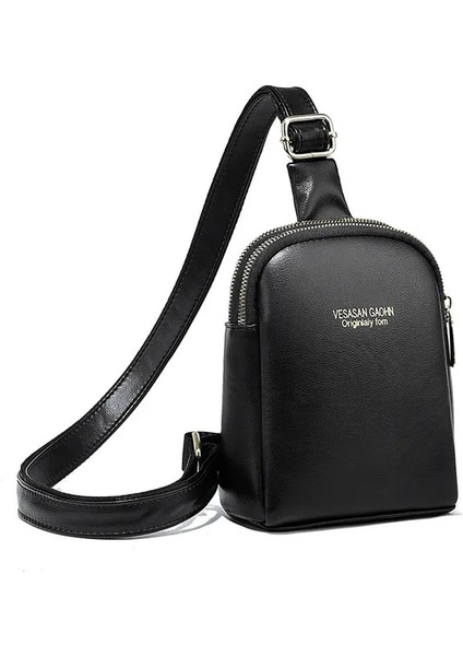 Fotoğraf Rengi 14X7X18CM Kadın Göğüs Çantaları Deri Küçük Haberci Çanta Fanny Paketi Bayan Crossbody Göğüs Çantaları Seyahat Taşıma Çantaları Kadın Omuz Çantası (Yurt Dışından)