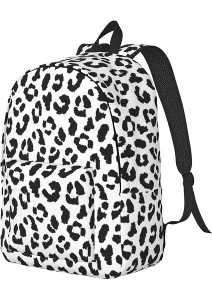 Stil 6 30X14X40CM Sırt Çantası Rahat Hafif Beyaz Siyah Leopar Baskı Dizüstü Sırt Çantası Erkek Kadın Seyahat Çantası Açık Kanvas Sırt Çantası (Yurt Dışından) modelleri