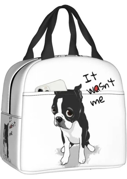 Stil 1 22X20X13 cm Boston Terrier Ben Değildim Okul Ofis Için Yalıtımlı Öğle Yemeği Çantası Köpek Desen Su Geçirmez Soğutucu Termal Öğle Yemeği Kutusu Kadın Çocuklar (Yurt Dışından)