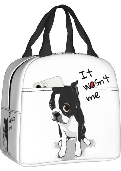 Stil 1 22X20X13 cm Boston Terrier Ben Değildim Okul Ofis Için Yalıtımlı Öğle Yemeği Çantası Köpek Desen Su Geçirmez Soğutucu Termal Öğle Yemeği Kutusu Kadın Çocuklar (Yurt Dışından)