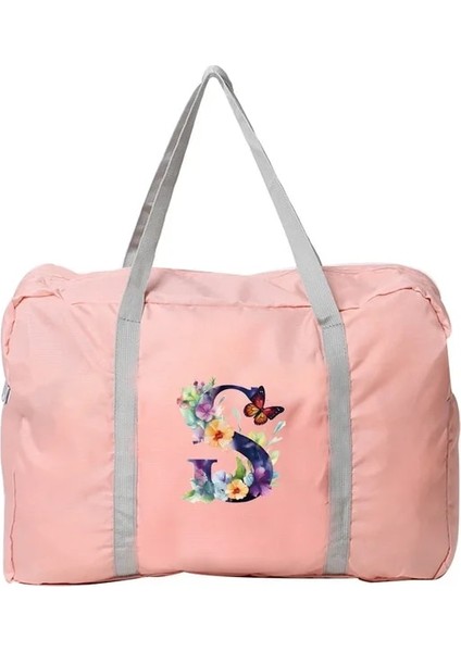 5butterfly Letter S Seyahat Çantaları Boston Çanta Organizatörleri Büyük Kapasiteli Hafta Sonu Çantası Kelebek Mektup Desen Katlanabilir Giysi Saklama Çanta Üzerinde Taşımak (Yurt Dışından)