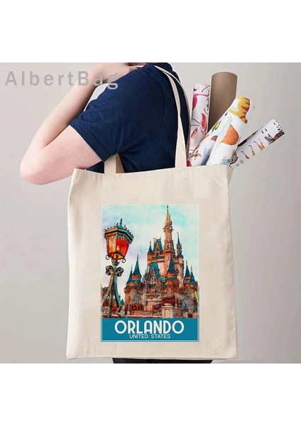 B New York 35 cm x 40 cm Londra Louvre Pisa Kiev Roma Santorini Atina Bali Berlin Boston Dubai Dublin Floransa Mürekkep Suluboya Resim Totes Çanta Hangbag (Yurt Dışından) fırsatları