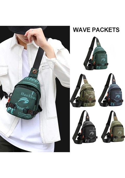 Ordu Yeşil Erkek Naylon Sırt Çantası Sling Sırt Çantası Seyahat Askeri Küçük Erkek Çapraz Vücut Messenger Göğüs Çanta Moda Sırt Çantası Sırt Çantası (Yurt Dışından) fırsatları