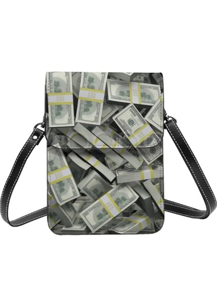 Stil 5 Bir Boyut Çedar Işaretsiz Fatura Dolar Omuz Çantası Amerikan Para Birimi Kadın Toplu Cep Telefonu Çantası Retro Deri Alışveriş Çantaları (Yurt Dışından)