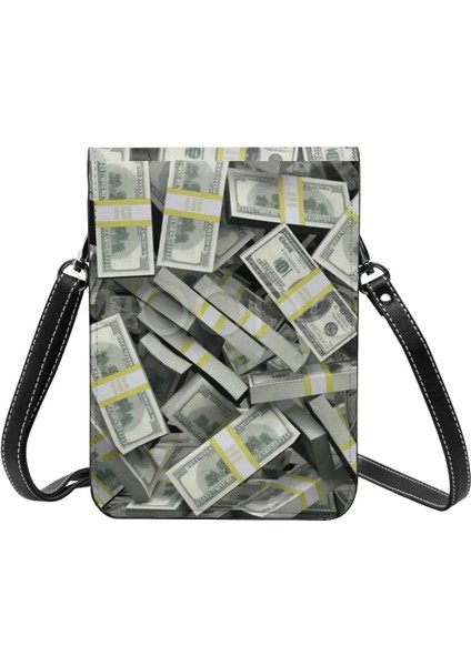 Stil 5 Bir Boyut Çedar Işaretsiz Fatura Dolar Omuz Çantası Amerikan Para Birimi Kadın Toplu Cep Telefonu Çantası Retro Deri Alışveriş Çantaları (Yurt Dışından)