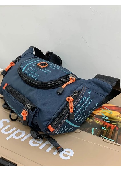 Lacivert Su Geçirmez Naylon Unisex Kemer Fanny Paketi Omuz Askılı Çanta Büyük Kapasiteli Seyahat Çantası Sling Göğüs Bel Çantaları (Yurt Dışından) modelleri