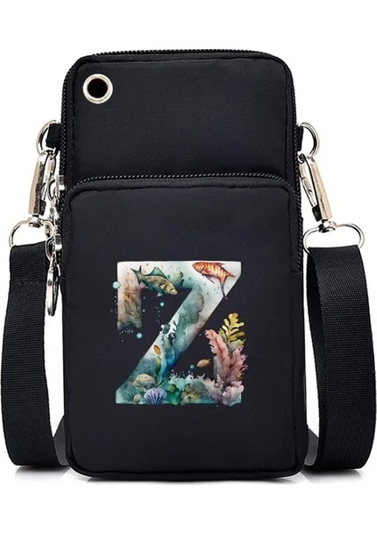 7fish Harf Z Küçük Crossbody Çanta Cep Telefonu Çantası Kadın Çanta Kanvas Cep Telefonu Çanta Balık Serisi Seyahat Omuz Çantası 2024 Yeni (Yurt Dışından)