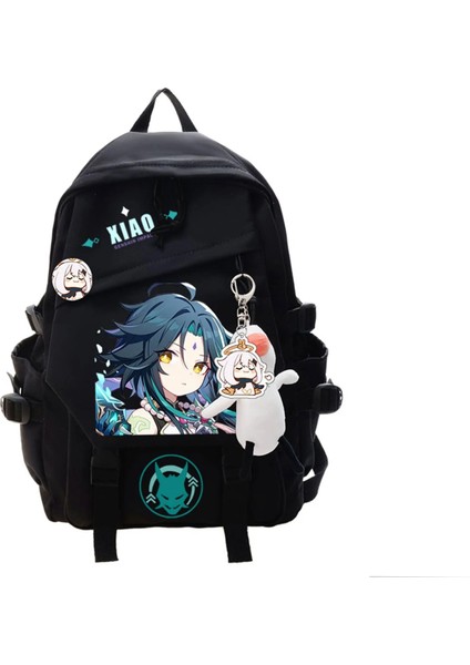 Stil 18 Hiçbir Kolye Genshin Etki Anime Cosplay Öğrencileri Okul Çantası Sırt Çantası Ayaka Kazuha Xiao Gizli Sakli Konusmalar Seyahat Sırt Çantası Açık Erkek Kız Hediyeler (Yurt Dışından) fırsatları