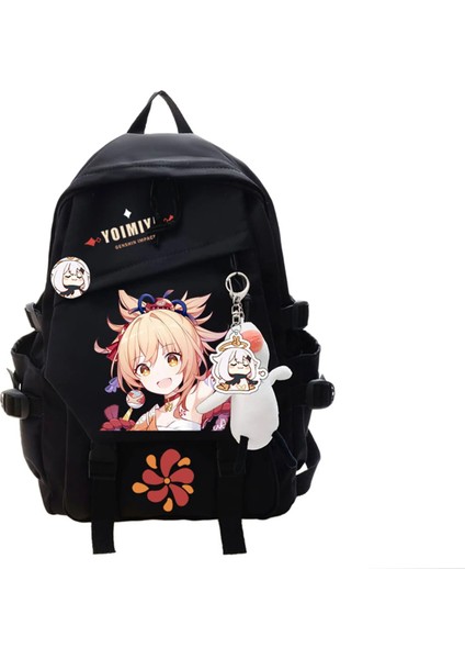 Stil 18 Hiçbir Kolye Genshin Etki Anime Cosplay Öğrencileri Okul Çantası Sırt Çantası Ayaka Kazuha Xiao Gizli Sakli Konusmalar Seyahat Sırt Çantası Açık Erkek Kız Hediyeler (Yurt Dışından) indirimleri