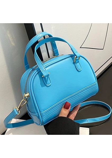 Siyah (14CM-19CM-8CM) Tasarımcı Marka Kadın Pembe Boston Çantaları Mavi Yeşil Çanta Yüksek Kaliteli Crossbody Çanta Parti Debriyaj Omuz Çantaları Balo Tote (Yurt Dışından) fiyatları