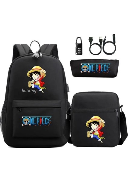 Sırt Çantası 16 Inç Sıcak Tek Parça Luffy Okul Çantası Su Geçirmez Seyahat USB Anti Hırsızlık Sırt Çantası Kadın Erkek Dizüstü Seyahat Çantası Açık Spor Mochilas (Yurt Dışından) modelleri