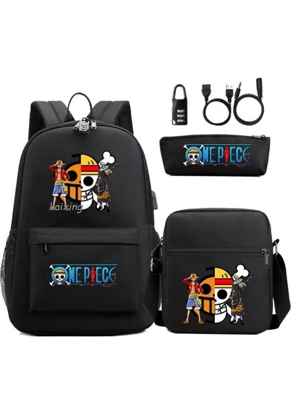 Sırt Çantası 16 Inç Sıcak Tek Parça Luffy Okul Çantası Su Geçirmez Seyahat USB Anti Hırsızlık Sırt Çantası Kadın Erkek Dizüstü Seyahat Çantası Açık Spor Mochilas (Yurt Dışından) fırsatları