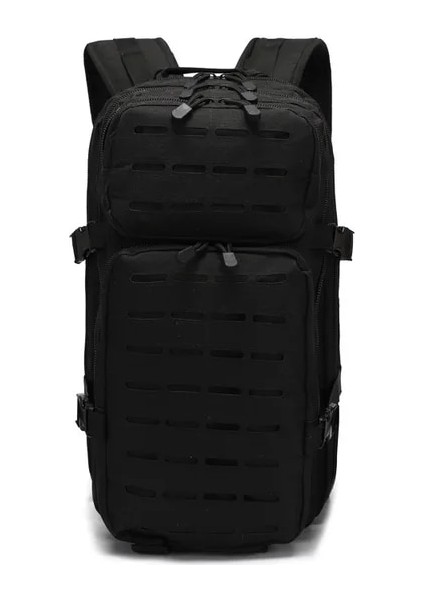 Siyah Chikage Hafif Doğa Sporları Sırt Çantası Büyük Kapasiteli Erkek Seyahat Işe Gidiş Sırt Çantası Çok Fonksiyonlu Taktik Sırt Çantası (Yurt Dışından)