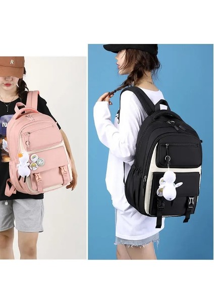 Pembe Kamado Nezuko Demon Slayer Anime Cosplay Unisex Öğrenciler Okul Çantası Sırt Çantası Karikatür Gizli Sakli Konusmalar Dizüstü Seyahat Sırt Çantası Açık Çanta (Yurt Dışından) indirimleri