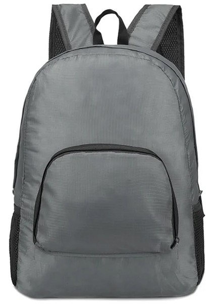 Gri Erkek ve Kadın Çok Yönlü Pembe Mektup Işlemeli Logo Deseni Büyük Kapasiteli Taşınabilir Açık Yürüyüş ve Işe Gidiş Sırt Çantası (Yurt Dışından)