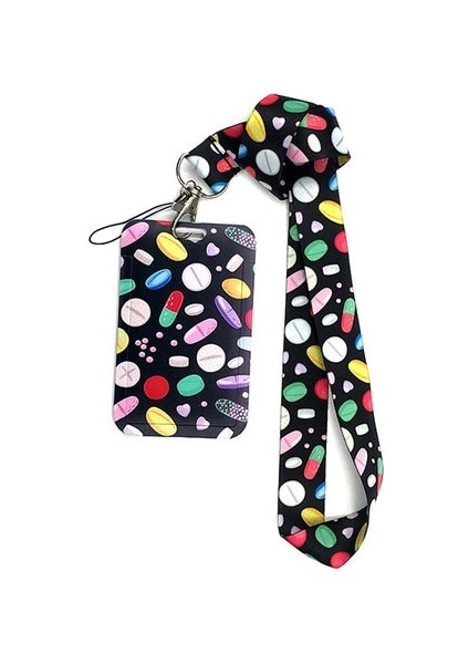 18 Hemşire Kartı Tutucu Güzel Diş Kimlik Kartı Geçiş Asmak Aksesuarları Tutucu Anahtarlık Kordon Öğrenci Otobüsü Kart Tutucu Kılıf Passr Kartı (Yurt Dışından)