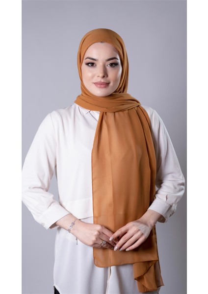 Hardal Pratik Hazır Geçmeli Şal Şifon Kumaş Bone 3009_43