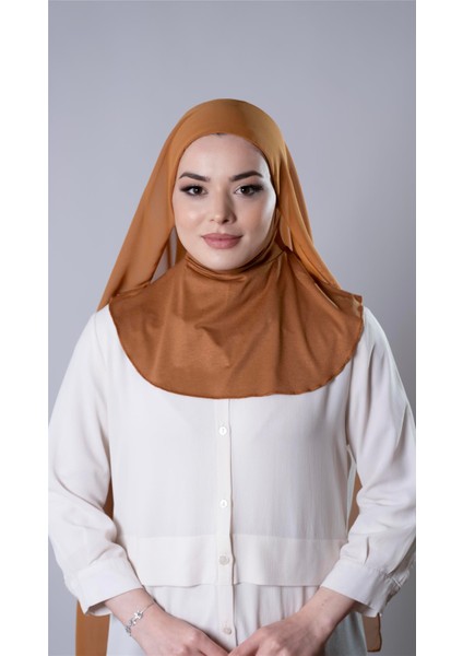 Hardal Pratik Hazır Geçmeli Şal Şifon Kumaş Bone 3009_43