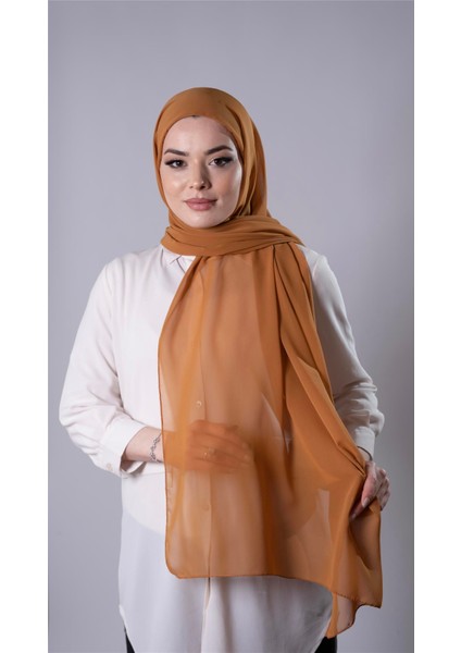 Hardal Pratik Hazır Geçmeli Şal Şifon Kumaş Bone 3009_43