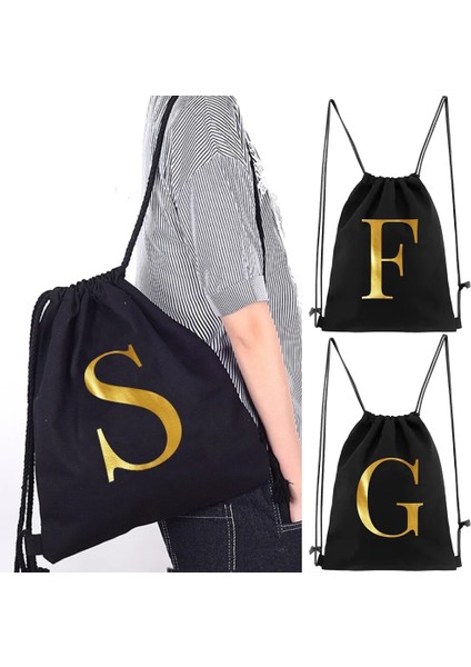 2 Letterr Hafif Paketlenebilir Sırt Çantası Ipli Sırt Çantası Mektup Spor Salonu Spor Sırt Çantası Okul Çantaları Tuval Taşınabilir Seyahat Açık Plaj Çantası (Yurt Dışından) fırsatları