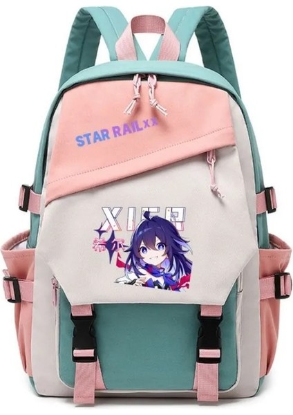 Stil 20 Yıldız Raylı Anime Cosplay Öğrencileri Okul Çantası Sırt Çantası 7 Mart Jing Yuan Sırt Çantası Seyahat Sırt Çantası Açık Erkek Kız Hediyeler (Yurt Dışından) fırsatları