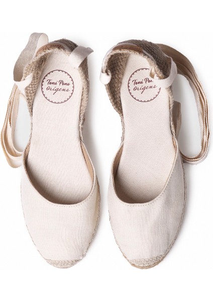 Kadın Sandalet Calonge Toni Pons Suede Sandal Ecru