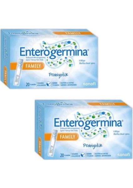 Sanofi Enterogermina Family 5 ml x 20 Flakon 2'li Mutlu Aile Paketi