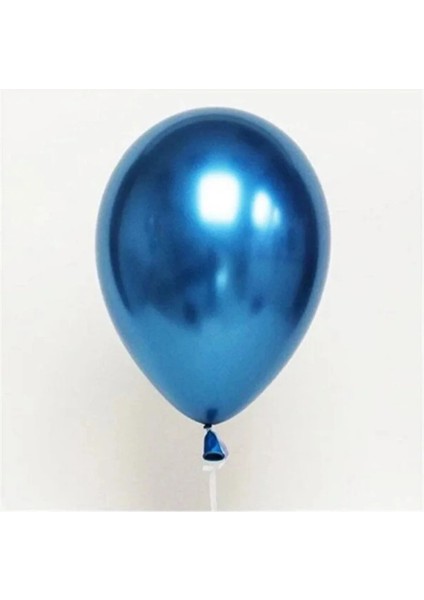 Balon Kaliteli Krom 10 Adet Mavi Renkli
