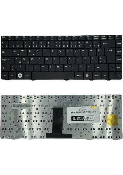 Asus ile Uyumlu F81, F81E, F81S, F81SE, F82, F82A, F82Q Notebook Klavye Siyah Tr