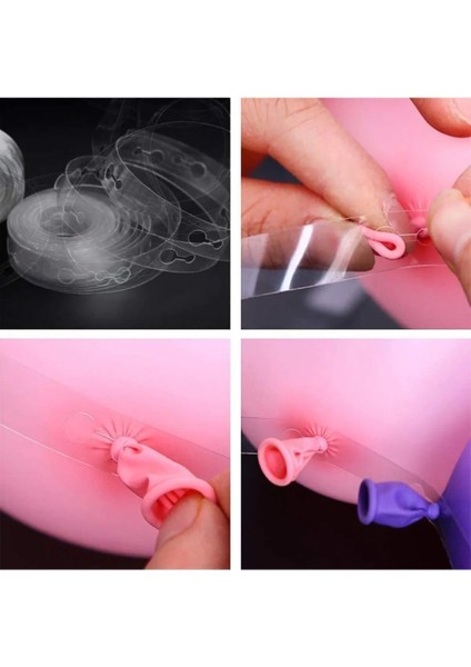 Balon Zincir Seti 60 Adet Pastel ve Krom Renkler ( Mavi,gri,gümüş ) modelleri