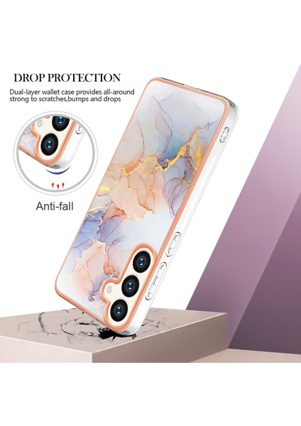 Samsung Galaxy S24+ Için Ince Şık Desenli Tpu Tampon Telefon Kılıfı - Beyaz (Yurt Dışından) modelleri