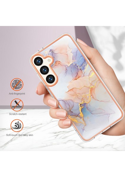 Samsung Galaxy S24+ Için Ince Şık Desenli Tpu Tampon Telefon Kılıfı - Beyaz (Yurt Dışından) fırsatları