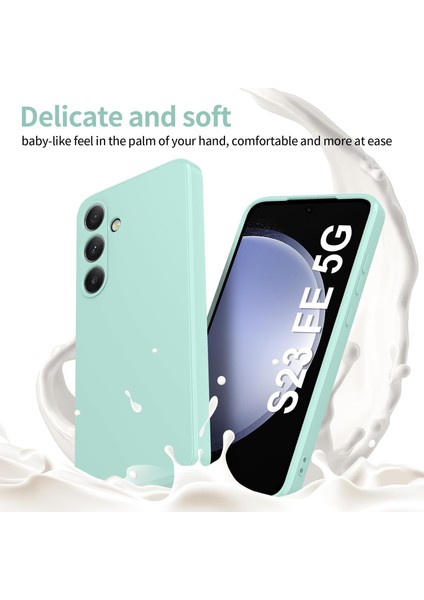 Samsung Galaxy S23 Fe Için Ince Sıvı Silikon Telefon Kılıfı - Nane Yeşili (Yurt Dışından) fiyatları