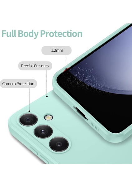Samsung Galaxy S23 Fe Için Ince Sıvı Silikon Telefon Kılıfı - Nane Yeşili (Yurt Dışından) modelleri