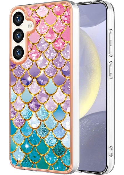 Samsung Galaxy S24+ Için Ince Şık Desenli Tpu Tampon Telefon Kılıfı - Renkli (Yurt Dışından)