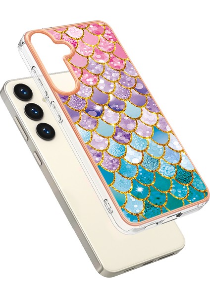 Samsung Galaxy S24+ Için Ince Şık Desenli Tpu Tampon Telefon Kılıfı - Renkli (Yurt Dışından) fiyatları