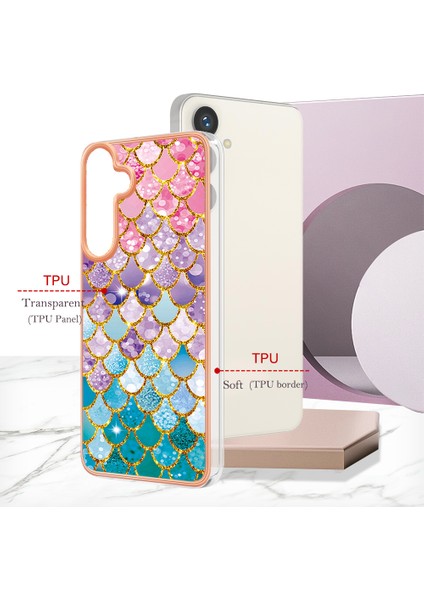 Samsung Galaxy S24+ Için Ince Şık Desenli Tpu Tampon Telefon Kılıfı - Renkli (Yurt Dışından) modelleri