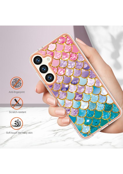 Samsung Galaxy S24+ Için Ince Şık Desenli Tpu Tampon Telefon Kılıfı - Renkli (Yurt Dışından) indirimleri