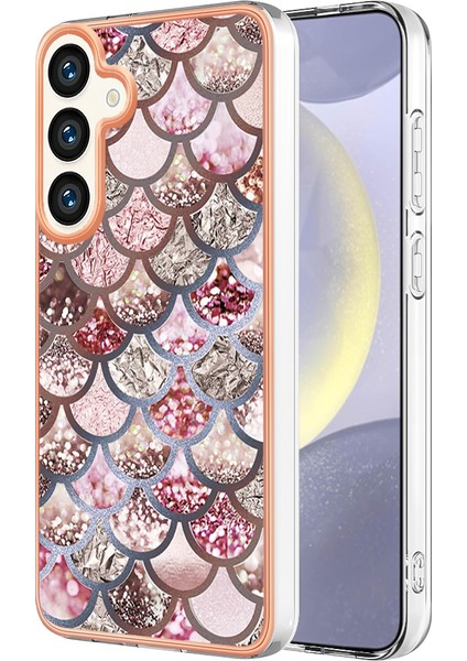 Samsung Galaxy S24+ Için Ince Şık Desenli Tpu Tampon Telefon Kılıfı - Pembe (Yurt Dışından)