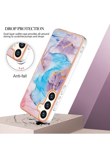 Samsung Galaxy S24+ Için Ince Şık Desenli Tpu Tampon Telefon Kılıfı - Mavi (Yurt Dışından) modelleri