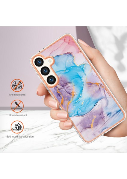 Samsung Galaxy S24+ Için Ince Şık Desenli Tpu Tampon Telefon Kılıfı - Mavi (Yurt Dışından) fırsatları