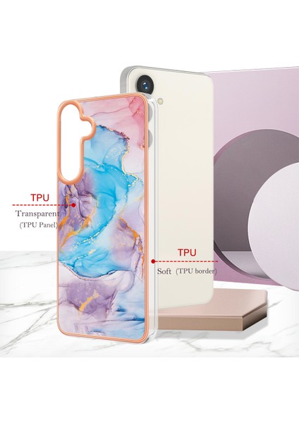 Samsung Galaxy S24+ Için Ince Şık Desenli Tpu Tampon Telefon Kılıfı - Mavi (Yurt Dışından) indirimleri