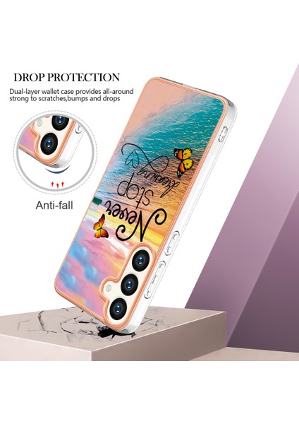 Samsung Galaxy S24+ Için Ince Şık Desenli Tpu Tampon Telefon Kılıfı - Altın (Yurt Dışından) modelleri