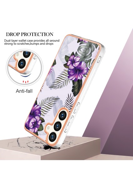 Samsung Galaxy S24+ Için Ince Şık Desenli Tpu Tampon Telefon Kılıfı - Mor (Yurt Dışından) modelleri