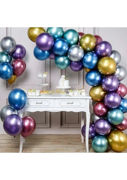 Balon Kaliteli Krom 10 Adet Gümüş Renkli modelleri